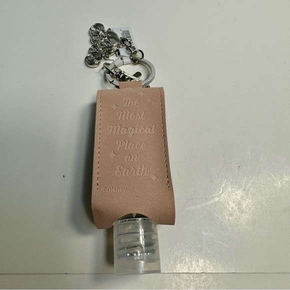 NWT. Disney Cinderella Castle Magical Place Sanitizer 1oz Keychain bag charm. - Picture 7 of 14